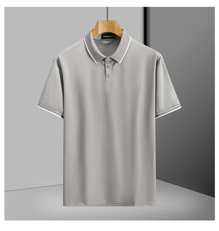 13XL Plus Size Polo Shirt Summer Short Sleeve Polo Shirts Men Fashion Casual Breathable Shirts Male Summer Tops 12XL 13XL