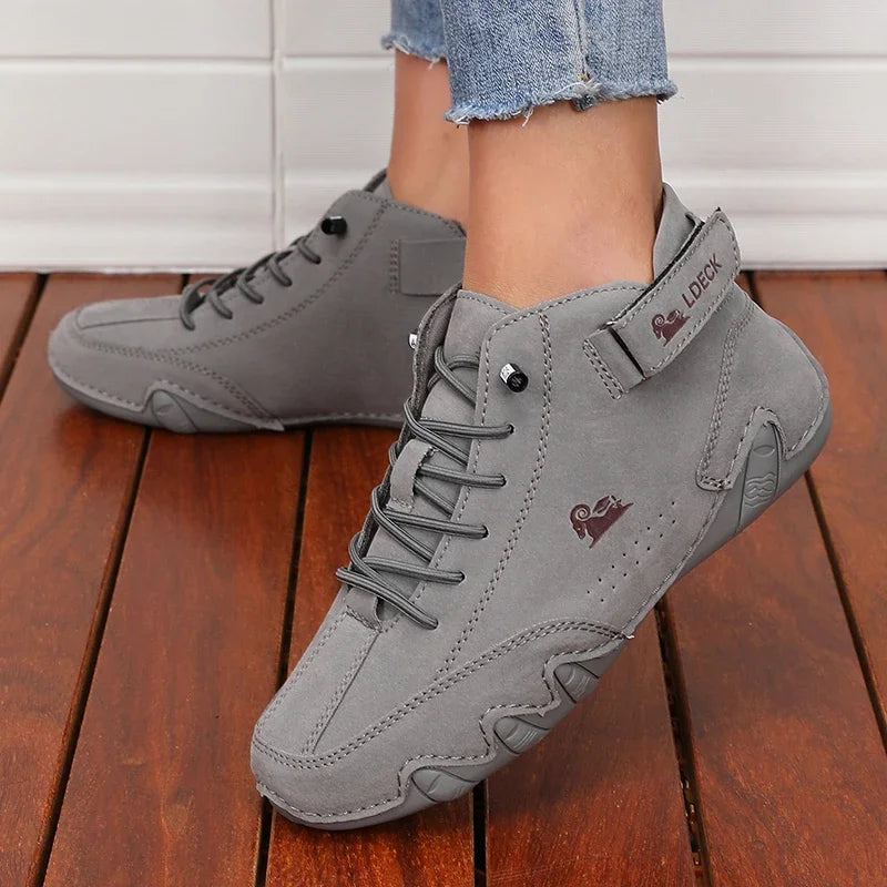 Khaki Women's Boots Trendy Comfortable Soft Soled High Top Boots Versatile Fashionable Commuting Motorcycle Women's Sneakers