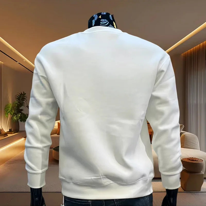Mens Sweatshirts Printing Casual O-Neck Fashion Tops Outdoors Hot Sales Man Sports Jogging Clothing 2026 Spring Street Pullover