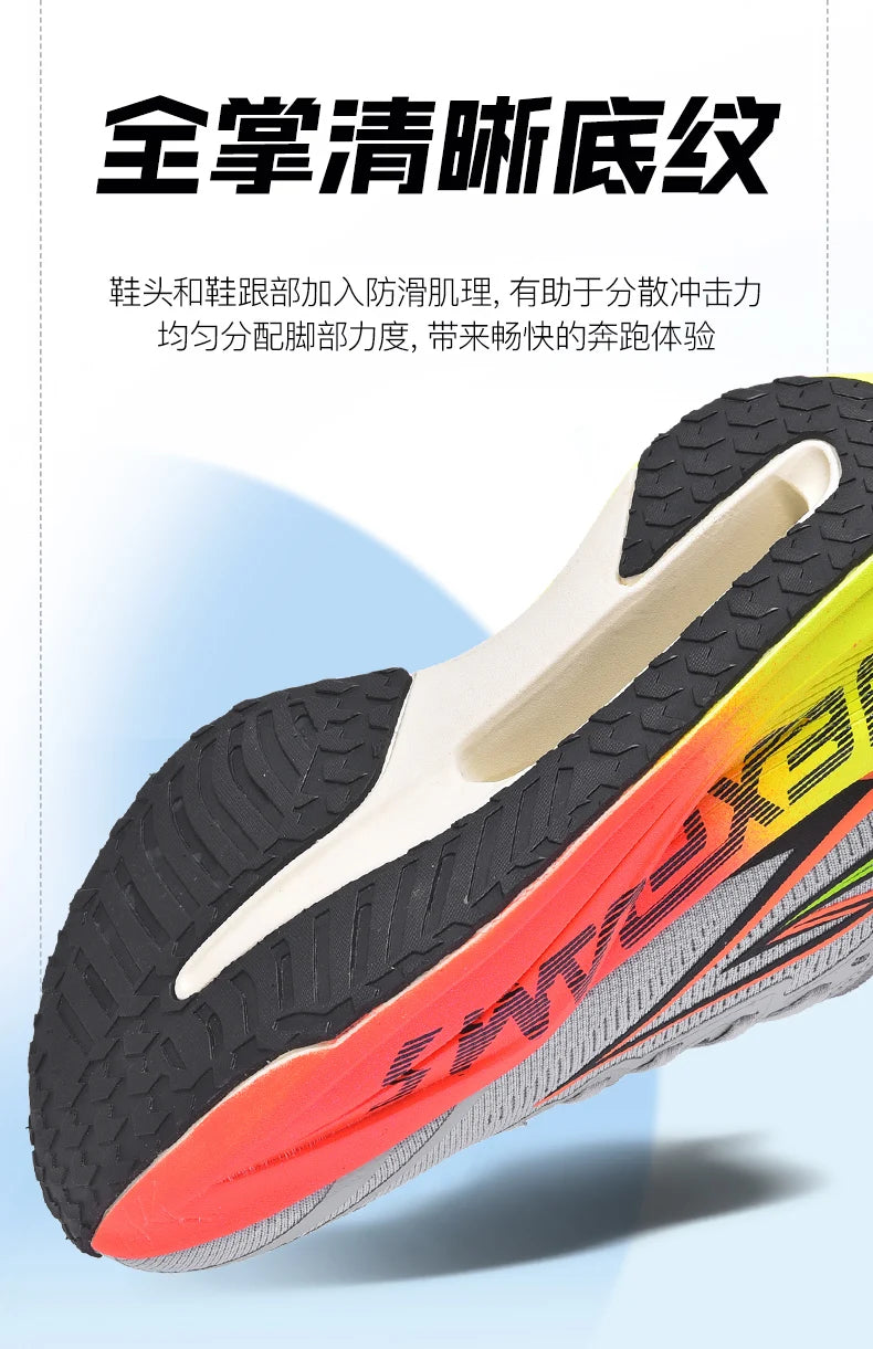 Men Running Shoes Carbon Plate Speciality Marathon Sports Breathable Lightweight Women's Comfortable Nonskid Leisure Sneakers