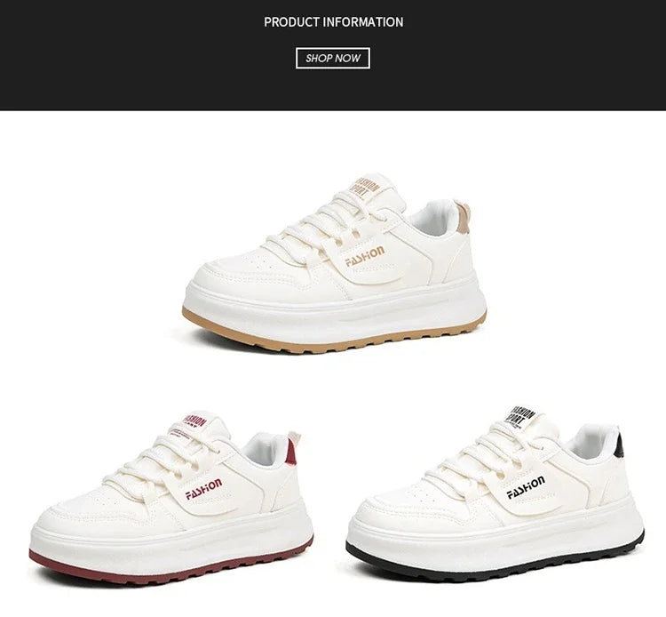 Comfortable Women's Sneakers 2026 New White Sneakers For Ladies Casual Shoes Women Fashion Flat Female Platform Shoes Woman