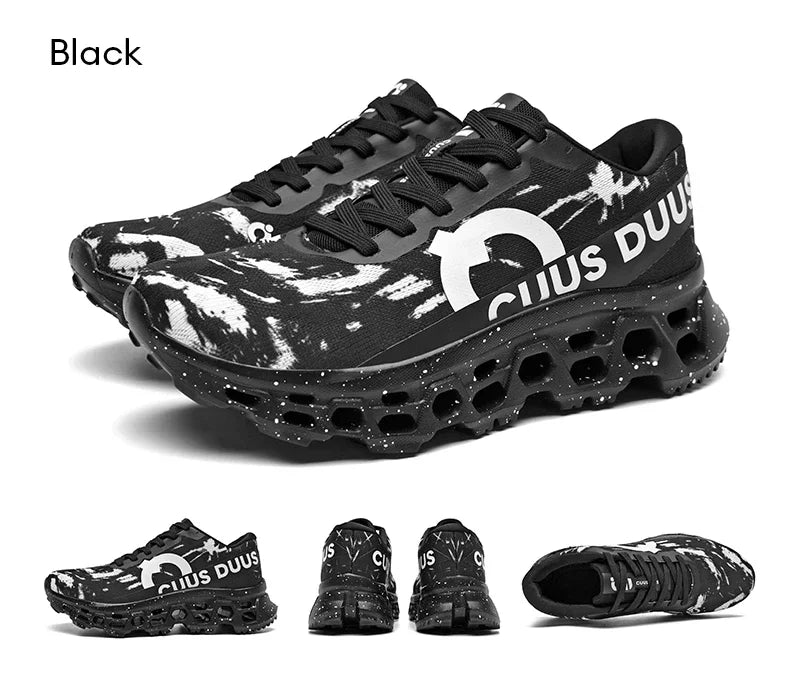 Running Shoes for Men Women Hollow Perforated Cushion Shock Absorbing Outdoor Hiking Sneakers Casual Chunky Walking Trainers
