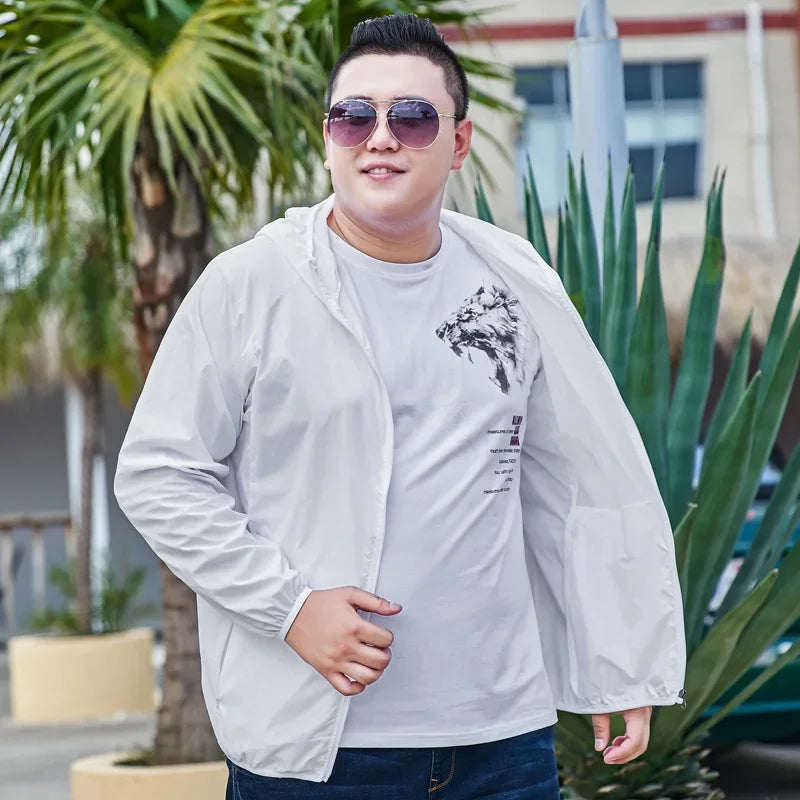11XL Large size sun protection clothing men's summer thin plus sun protection clothing outdoor quick dry jacket 10XL 9XL 8XL