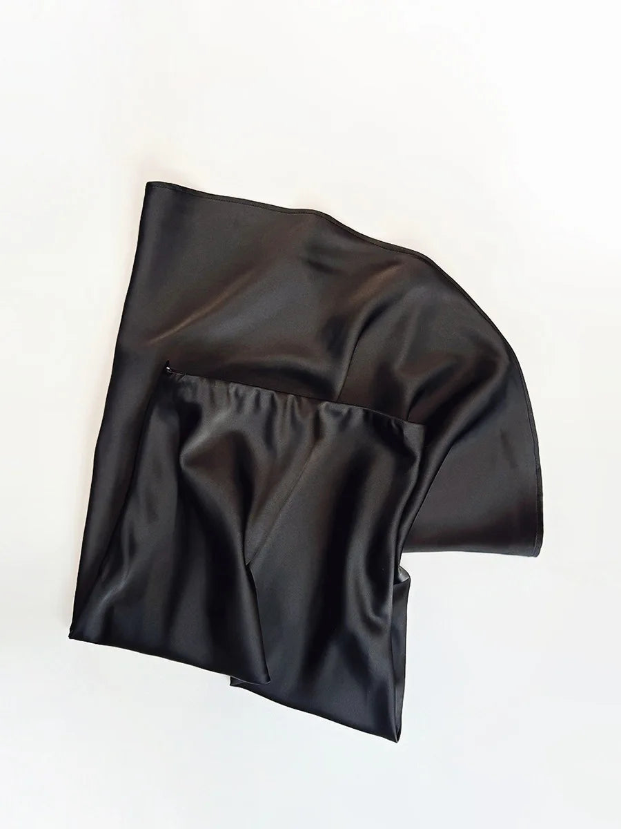 French Style Chic Women's Acetic Acid Satin Flowy High Waist Hip Hugging Skirt for Spring/Summer Fishing Tail Skirt A-line Skirt