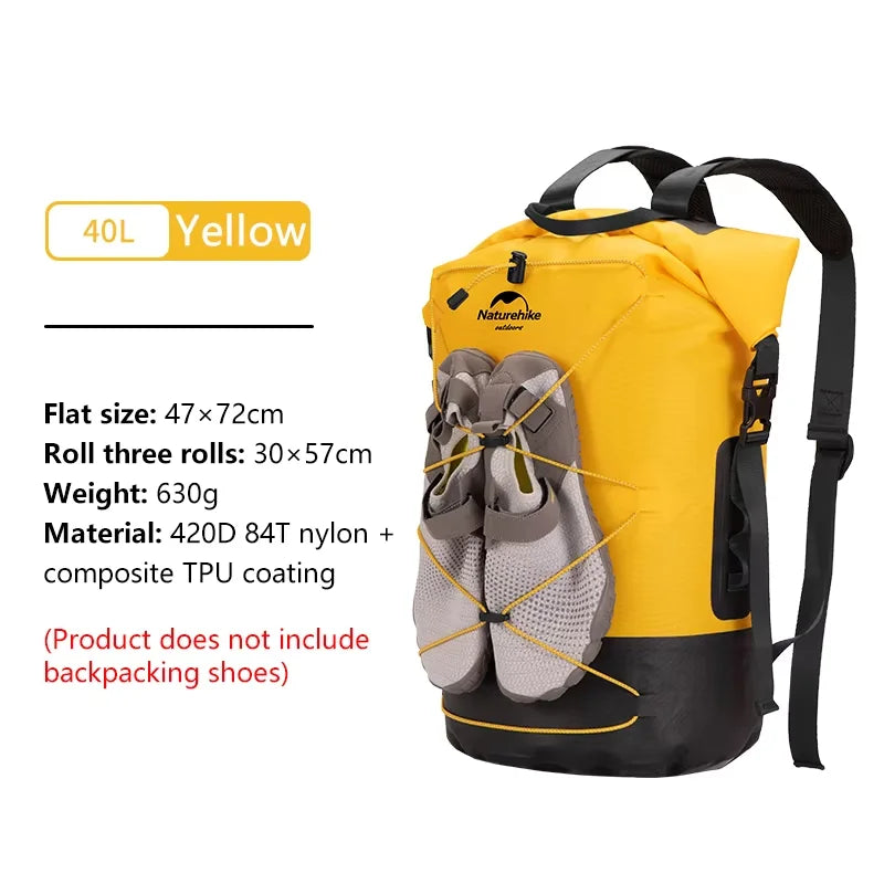 Naturehike TB03 TPU Wet & Dry Separation Waterproof Bag Outdoor Seaside Diving Bags Snorkeling Swimming Trail Rafting Equipment