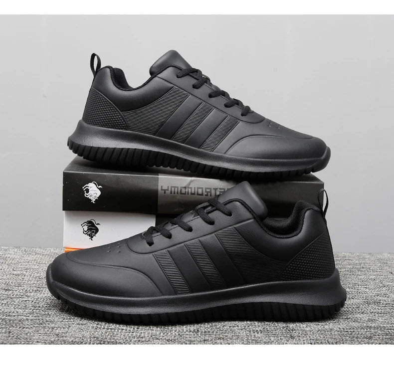 Chef shoes four season soft-sole anti-slip oil-proof waterproof portable kitchen work shoes fashion plus size casual men's shoes
