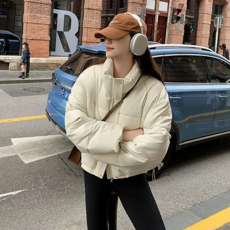 Down Coats for Women Loose Casual Parkas Woman Solid Color Winter Clothes 2025 Jackets Thick 2025 Trend Demi-season High Quality