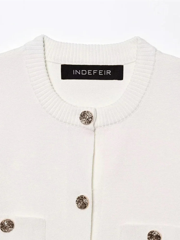 HXAO Cardigan Woman Knitwear Button Ladies Short Sleeve Knit Bolero Women's Tricot Top Summer Outerwear Crop Cardigan Top Female