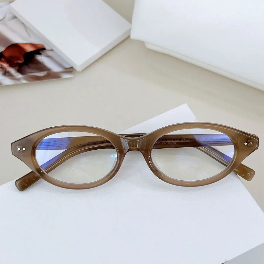 Y2K Retro Oval Frame Glasses Women Leopard Ins Sweet Cool Eyewear Trend Brand Reading Computer Anti Blue Light Eyeglasses BAZAARHUBO