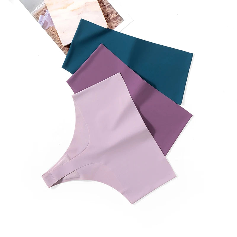 BZEL High Waist Women's Panties Seamless Thongs Silk Satin Plus Size Female Underwear Sexy Lingerie Fashion G-Strings Hot T-Back