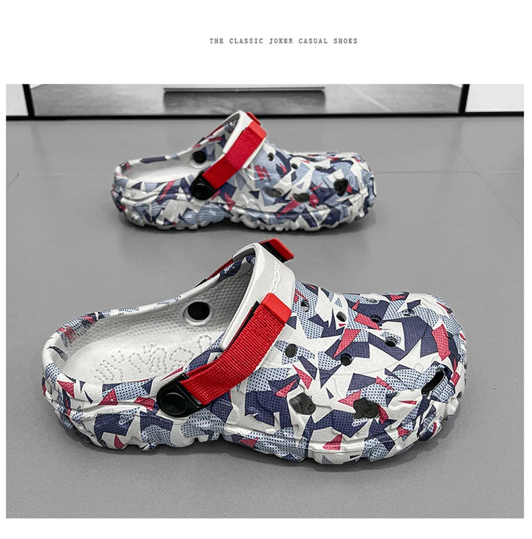 Plus Size 47 Summer Men Slippers Light EVA Men's Casual Shoes Hole Shoes Clogs Home Garden Outdoor Male Beach Flat Sandals