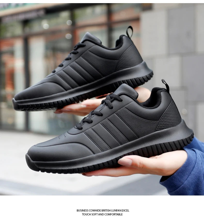 Chef shoes four season soft-sole anti-slip oil-proof waterproof portable kitchen work shoes fashion plus size casual men's shoes