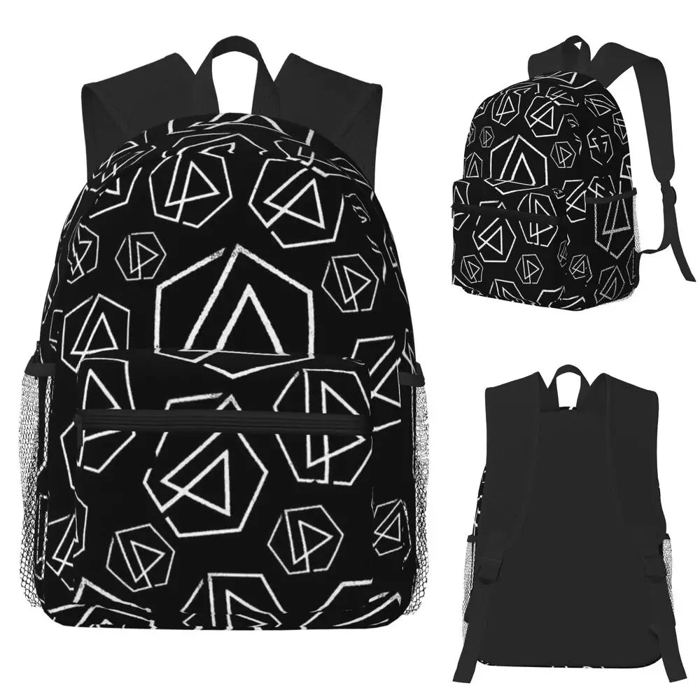 L-Linkin-S P-Park-S Band Student Backpack School Bag Hiking Travel Daypack for Boys Girls Fashion Bookbag Shoulder Bags