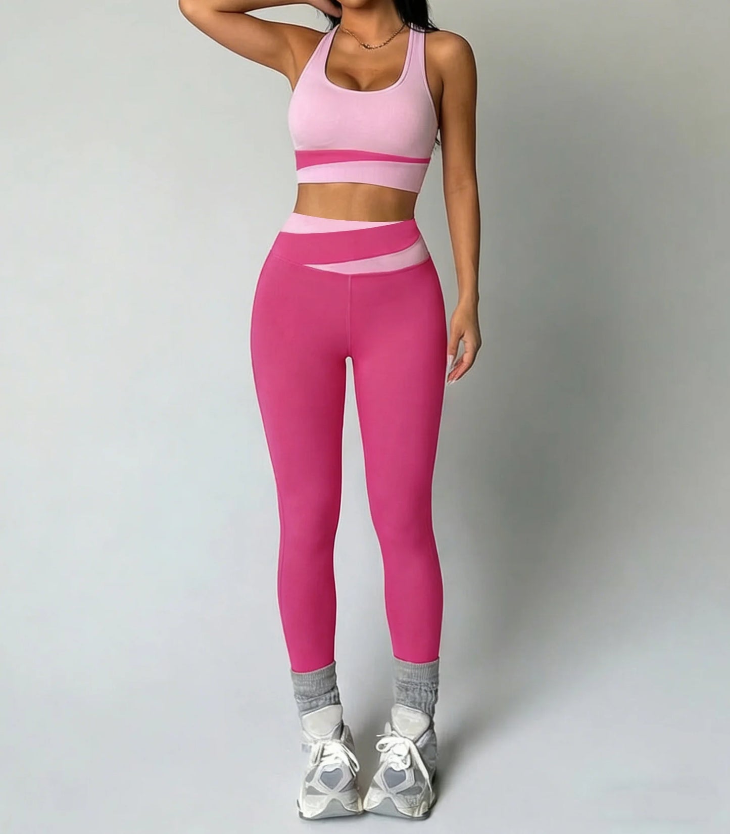 Women Yoga Set Clothing Sexy Sports Bra Sport Suit High Waist Breathable Leggings Athletic Gym Set Workout Outfits Sportswear