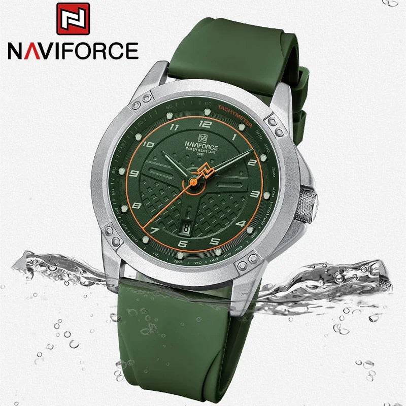 NAVIFORCE Trend Quartz Wristwatch Fashion Waterproof Men's Watches Sport Silicone Strap Male Luminous Clock Relogio Masculino