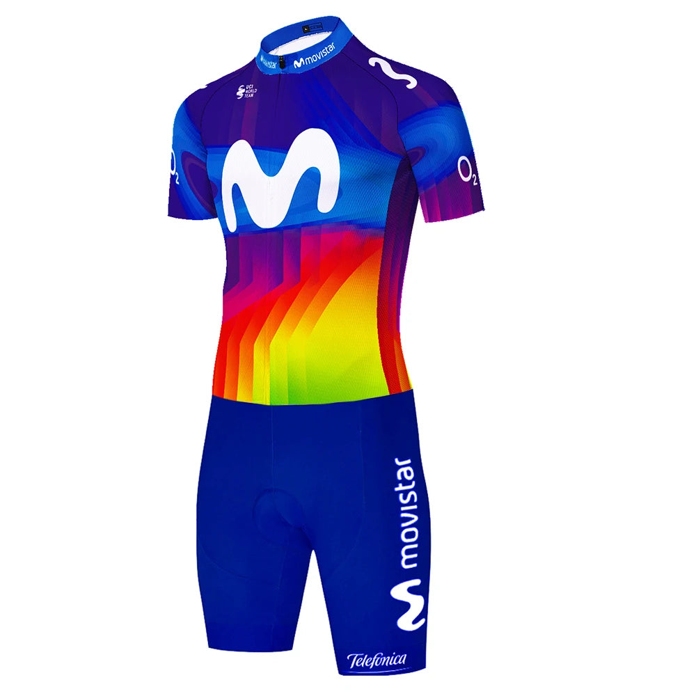 Movistar triathlon suit men Maillot Jumpsuit Road Racing Skinsuit Bike Jersey Sports Wear shorts cycling maillot cyclisme homme