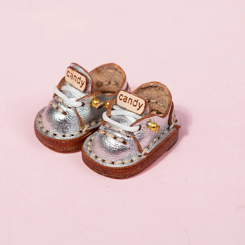 Ob11 Girl Doll Candy Shoes Fashion Holala Cowhide Flat Shoes For Boy, Obitsu11,Body9, Gsc, Ddf, Nendoroids, 1/12bjd Doll Shoes