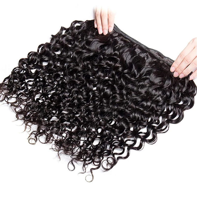 Water Wave Bundles Human Hair Extensions For Women Unprocessed Peruvian Hair Bundle Raw Virgin Human Hair Bundle Curly Hair