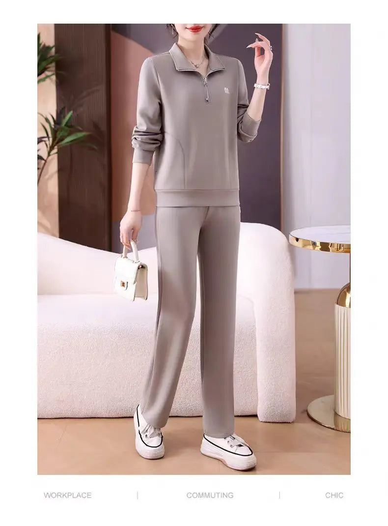 2025 Spring and Autumn New Women's Casual Sports Fashionable Young and Beautiful Two-Piece Set