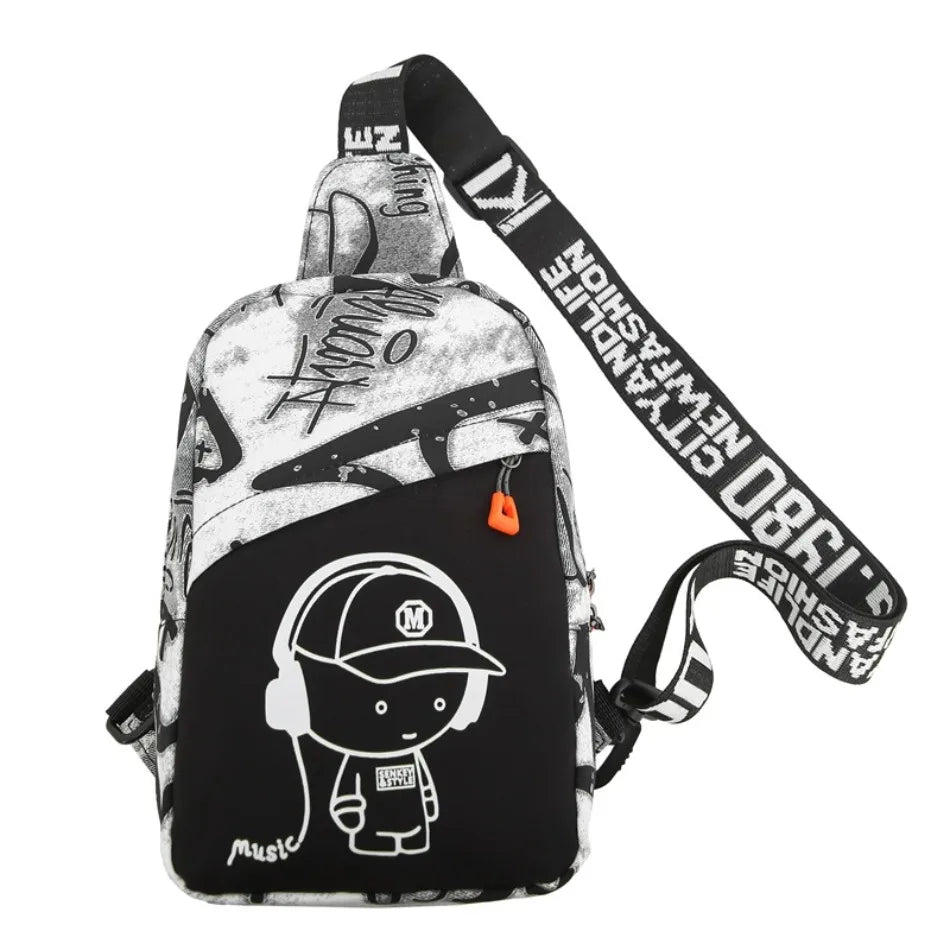 Fashion Luminous Chest Bag Portable Lightweight Daily Outing Commuter Crossbody Bag Unique Design Shoulder Bags