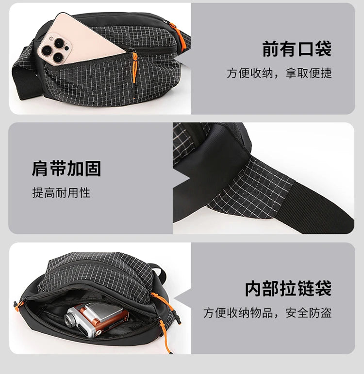 2025 New Pattern Lightweight Waterproof Nylon Fabric Small Square Bag for Women - Single Shoulder Crossbody Compact Bag for Mobi