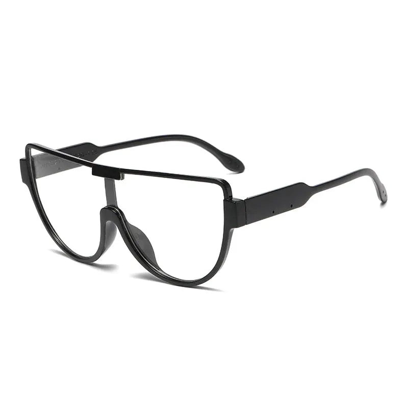 Fashion New Retro Oversized Sunglasses Women Integrated Frame Eyeglasses Punk Style Street Photography Glasses BAZAARHUBO