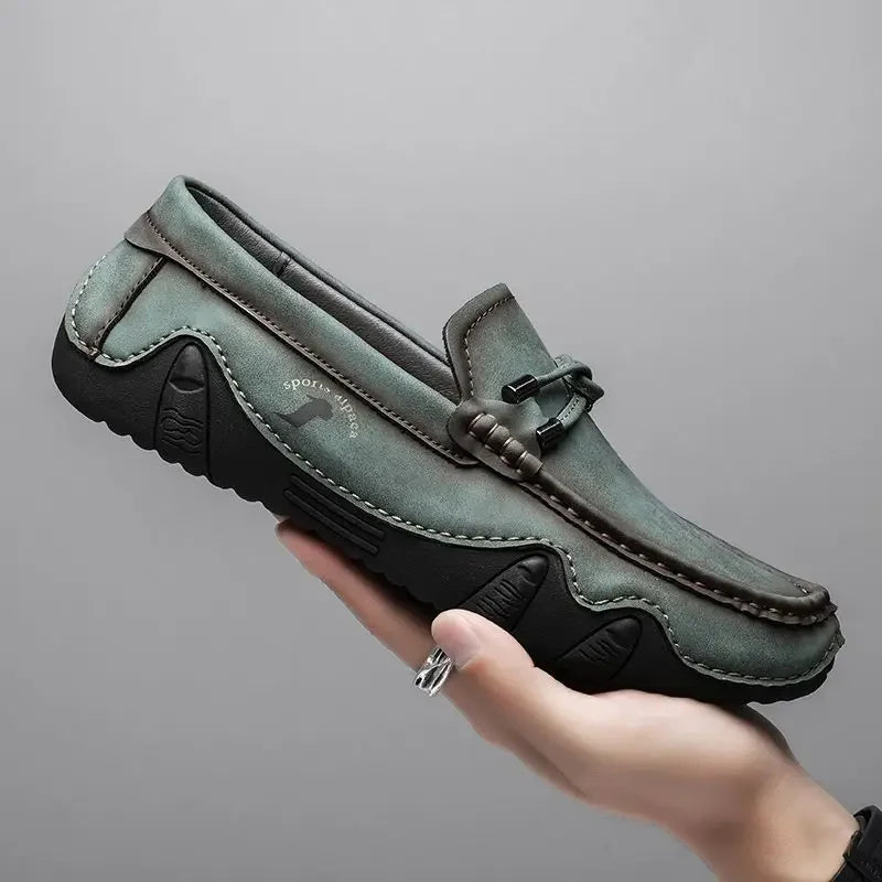 Man Casual Shoe Slip-on Loafers Leather Shoes for Men Retro Size 45 Common Designer Shipping Free Sale Luxury Elegant Low Price