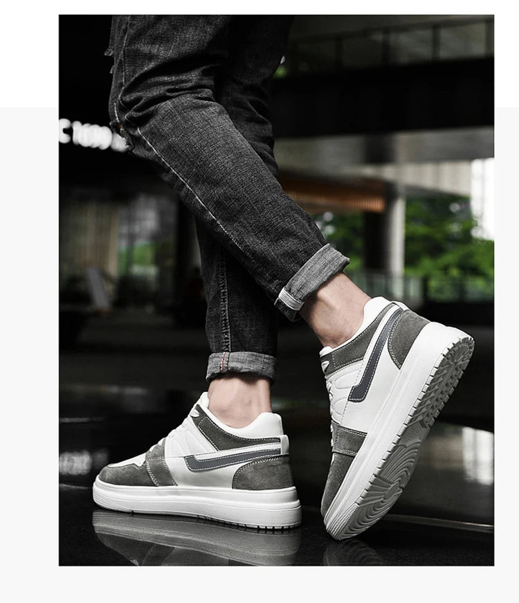 Genuine Leather Height Increasing Elevator Shoes Men Woman Height Increase Shoes 6cm 8cm 10cm Man Sneakers Sport Casual Shoes