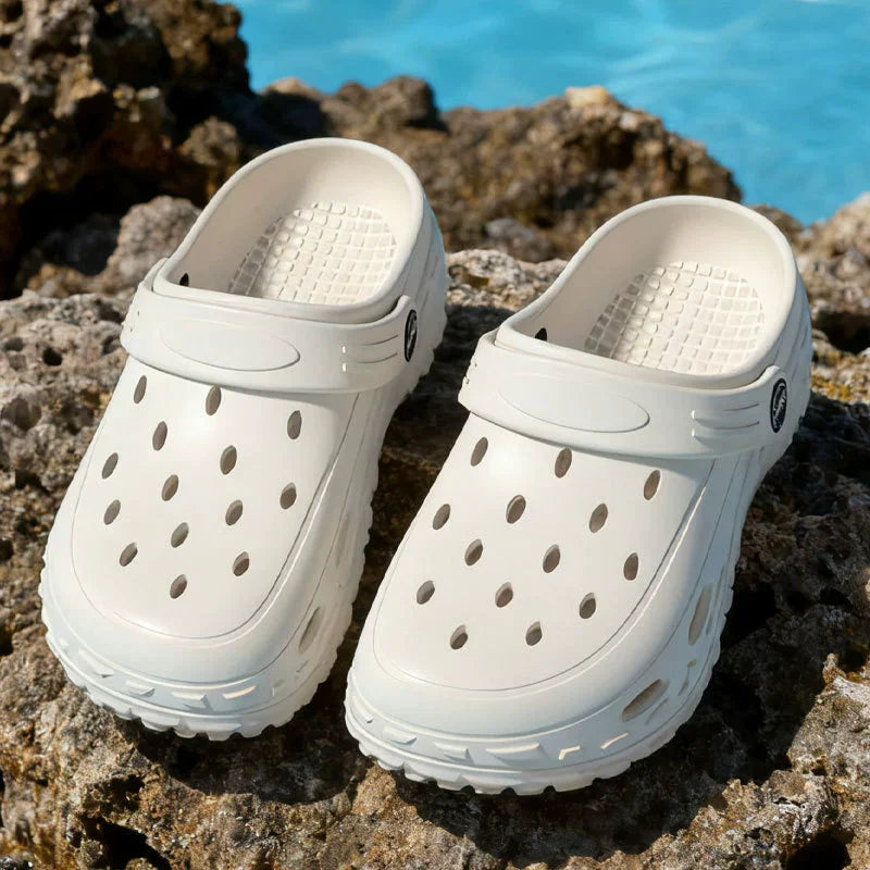 Men Platform Sandals 2025 Summer Closed Toe Non-slip Beach Sandals Woman Lightweight Soft Bottom Non-slip Sandalias for Home
