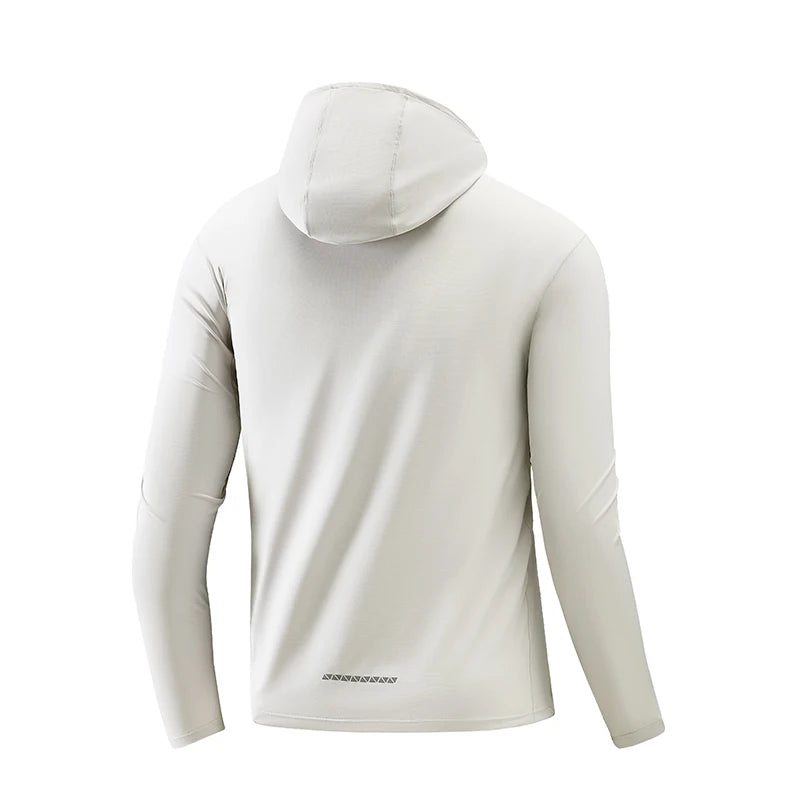 Lightweight Hooded Long-Sleeve Top for Outdoor Sports: Sun Protection, Breathable, Moisture-Wicking, Elastic Unisex