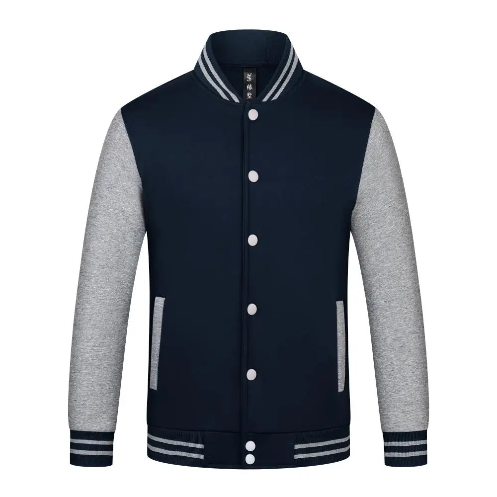Mens Jacket Trend New Button Casual Coats Round Neck Baseball Uniform  Spring And Autumn Tide Brand Clothes Print LOGO LS-2211