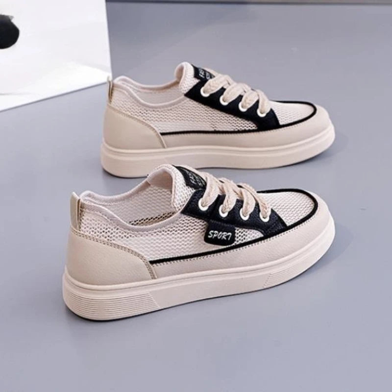 2026 New Women's Sports Shoes, Fashionable, Breathable, Lightweight, Non-slip, Wear-resistant, Casual Sports Shoes, Flat Shoes