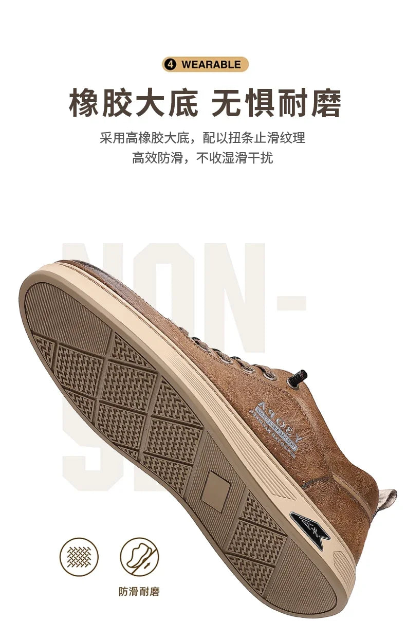 Luxury Casual Business Tennis Loafers Sneakers Moccasins Social Outdoor Fashion Shoes For Men  Men's Genuine Leather Shoes
