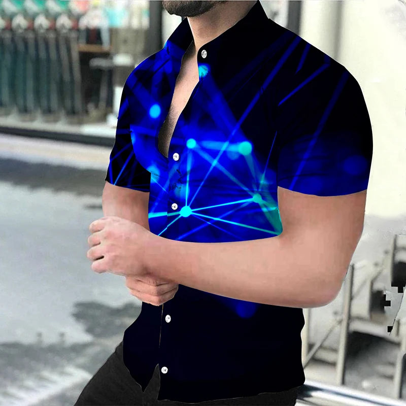 Luxury Shirt Owl 3d Print Shirts Men Women Fashion Oversized Blouse Men's Lapel Shirt Beach Camisas Men's Clothing Bussiness