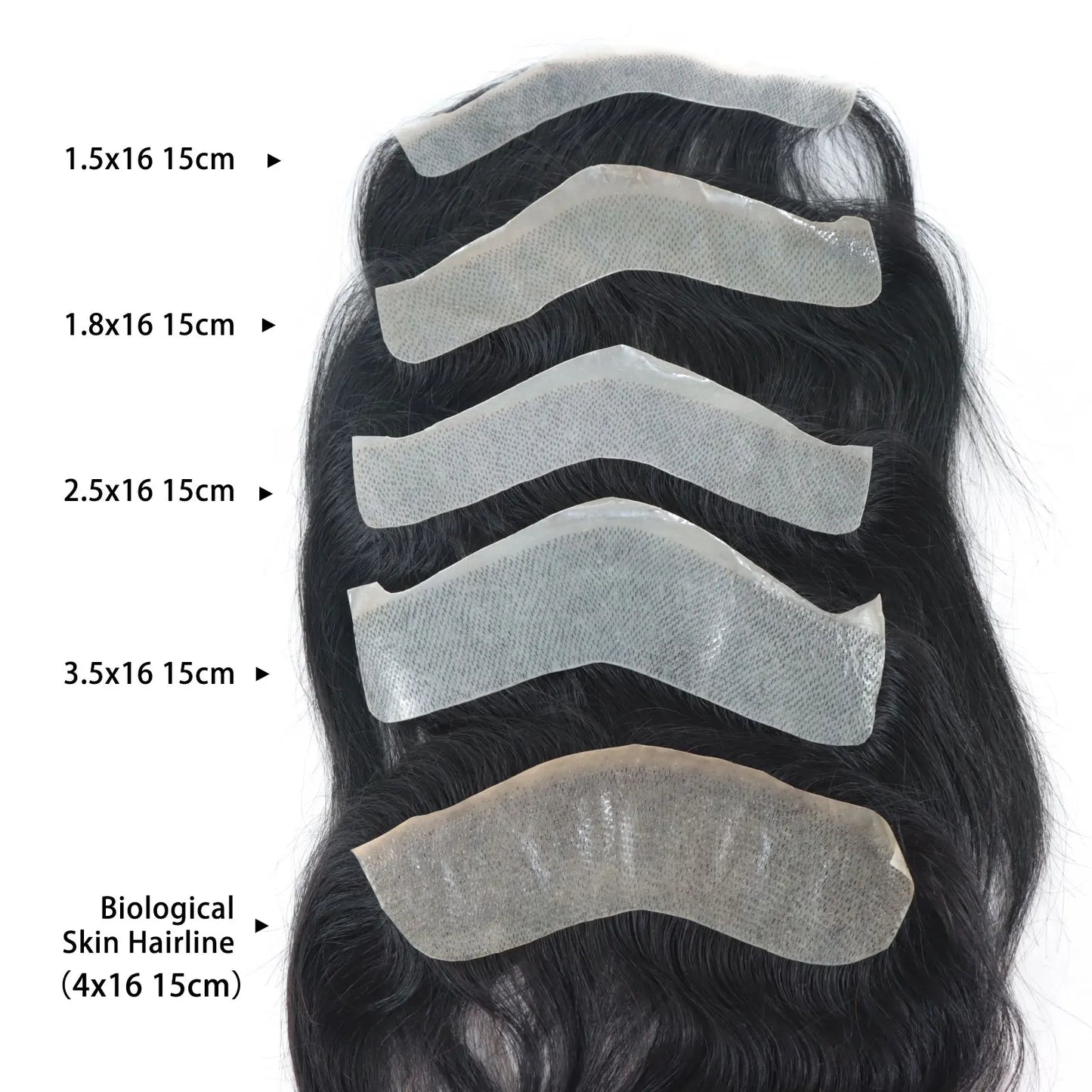 Mens Toupee V Loop Straight Frontal Hairline 100% Human Hair Forehead Toupee for Men Brown Natural Hairline Capillary Prosthesis