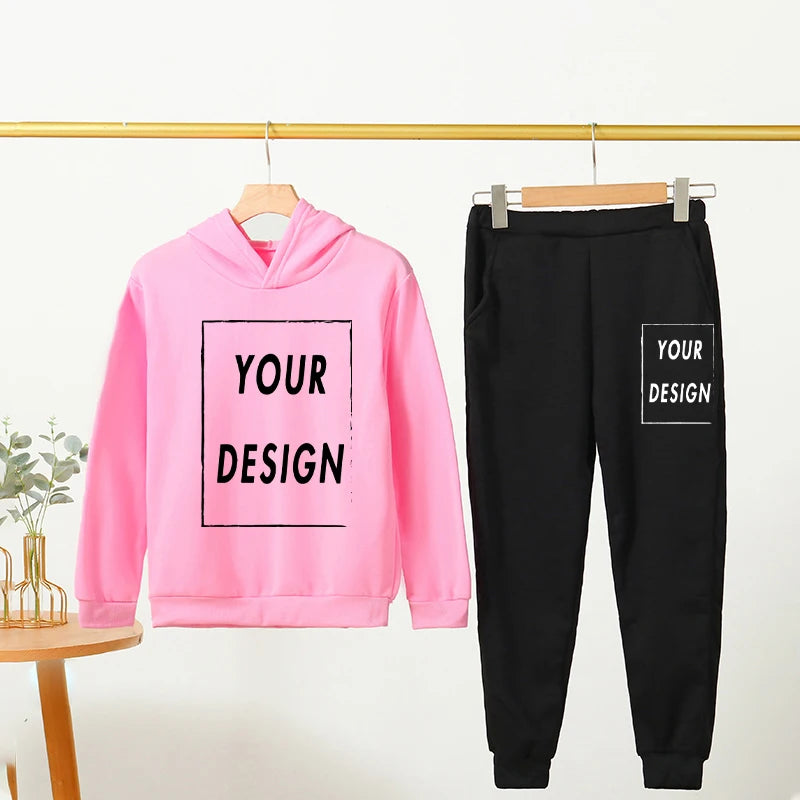 Kids Fashion 2pcs Pullover Hoodie+Pants Suits 1-8Y Years Boys Girls Casual Long Sleeve Sportswear Tracksuits Children Clothes