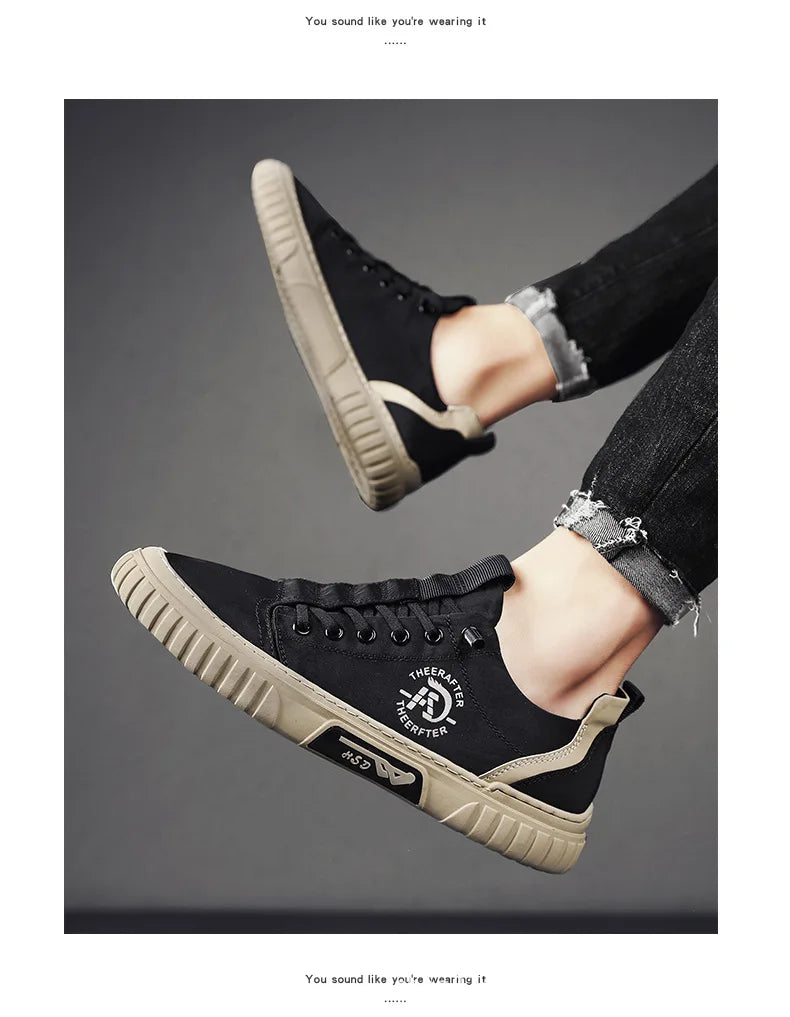 Trend Canvas Men's Shoes Breathable Green Casual Shoes for Men Comfor All-match Sneakers Ice Silk Cloth Men Walking Tennis Shoes