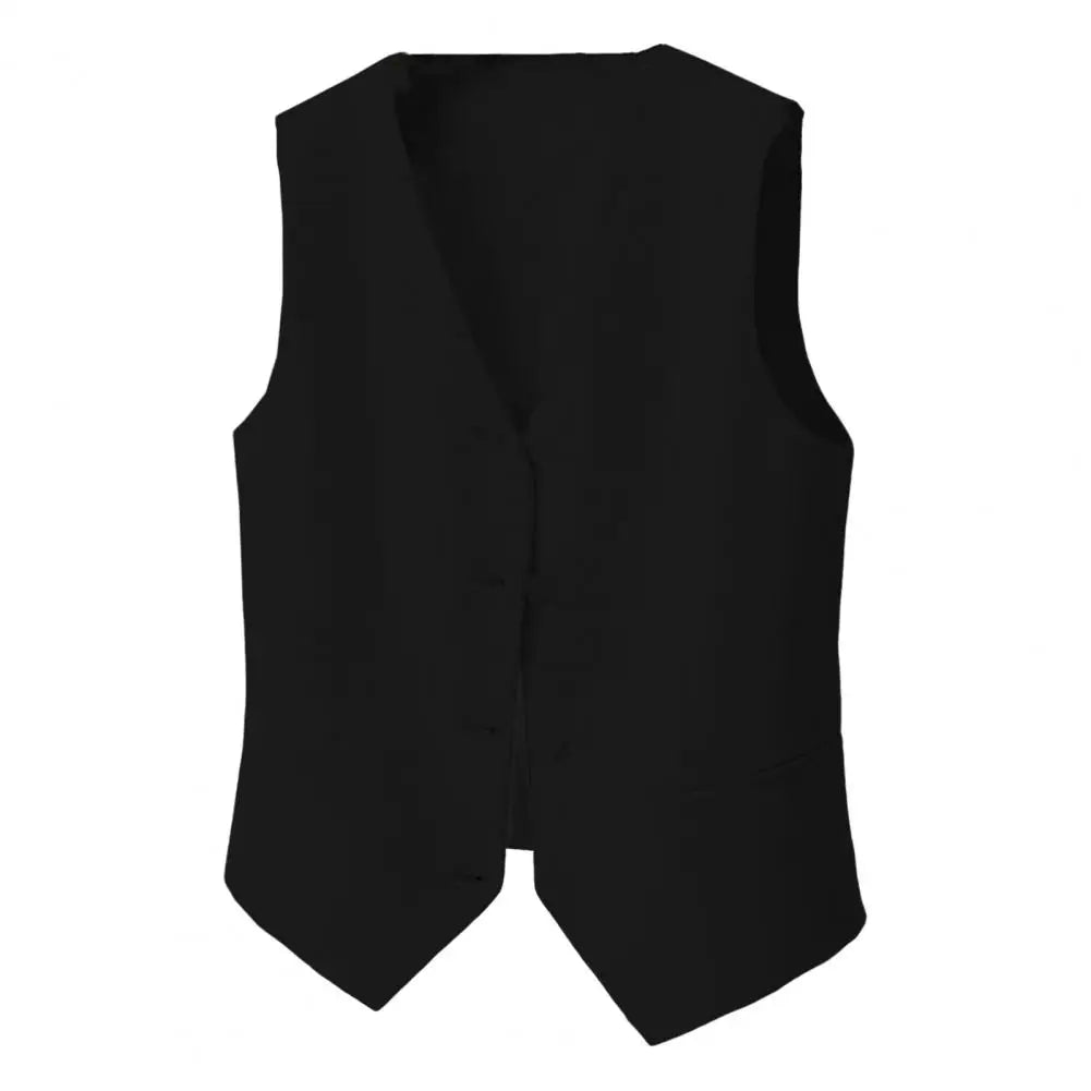 Women Fashion Vest Solid Single Breasted Waistcoats Vest Vintage Jackets Female Chic Lady Tank Tops Sleeveless Vests For Women