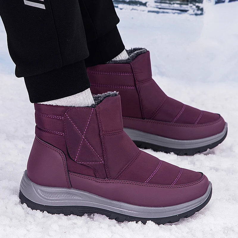 New Winter Men's Boots Snow Boots Thicken Warm Plush Waterproof Non-slip Outdoor Casual Ankle Boots Size 36-46 Men Cotton Shoes
