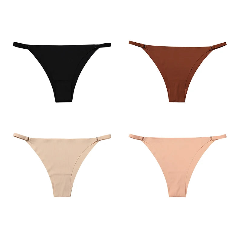 1Pc/2Pcs/4Pcs/7Pcs/Set Hot Sale Women's Panty Thin Belt Sexy Cotton Crotch Briefs Comfortable Breathable Seamless Panties