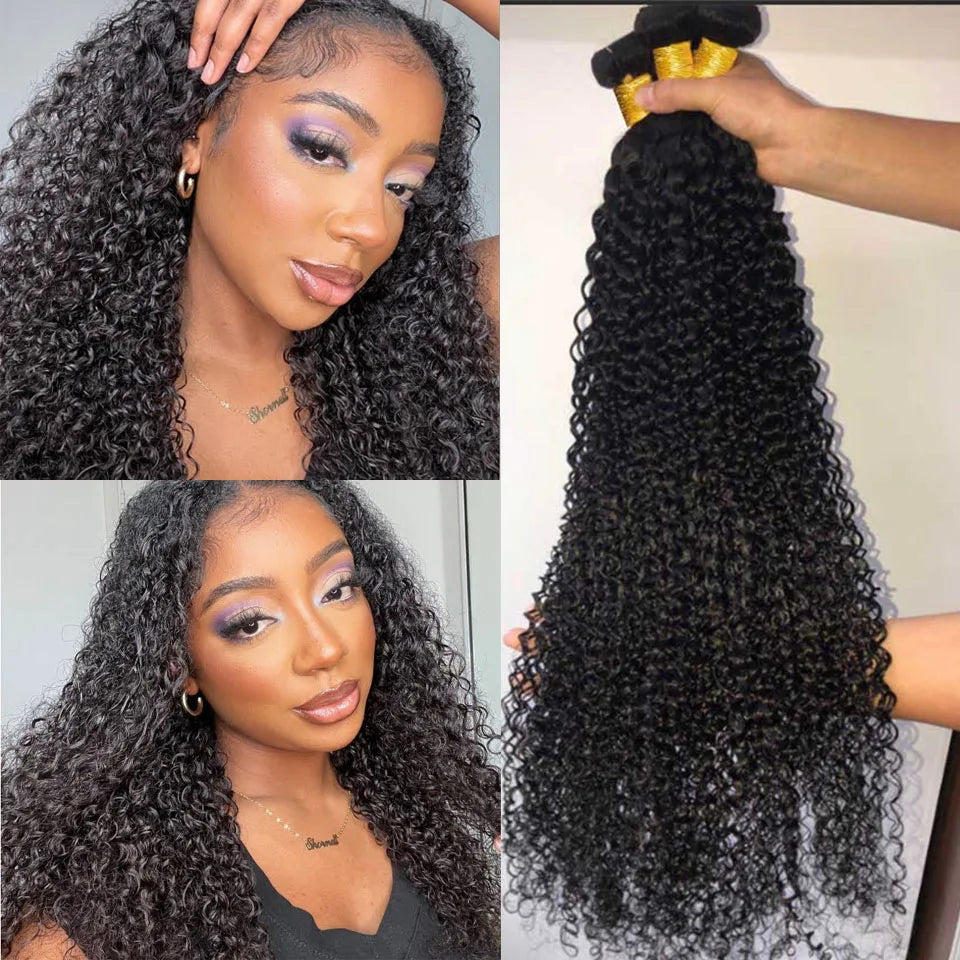 Kinky Curly Bundles Deep Brazilian Weaving Bundles Remy Hair Extension Natural Long Hair 30 Inch Bundle Cheap Human Hair Bundles
