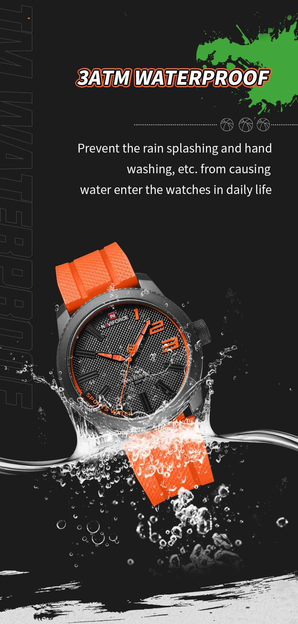 NAVIFORCE Top Luxury Brand Quartz Watch Men Silicone Strap Military Watches 30ATM Waterproof Wristwatch Relogio Masculino 2022