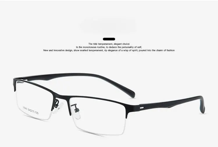 VCKA Half Frame Men Business Myopia Prescription Glasses Alloy Photochromic Anti Blue Ray Shortsighted Eyewear -0.5 TO -10 BAZAARHUBO