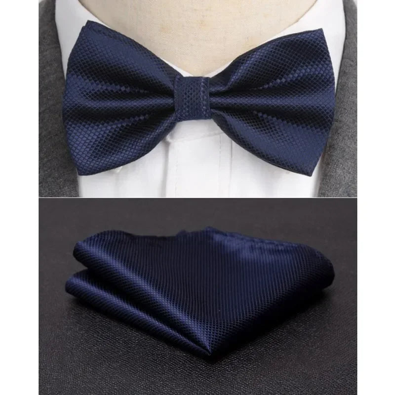 Men Bowtie Cravat Set Solid Fashion Butterfly Party Wedding Bow Ties Girls Formal Dress Tie Mens Bowknot Fashion Accessories BAZAARHUBO