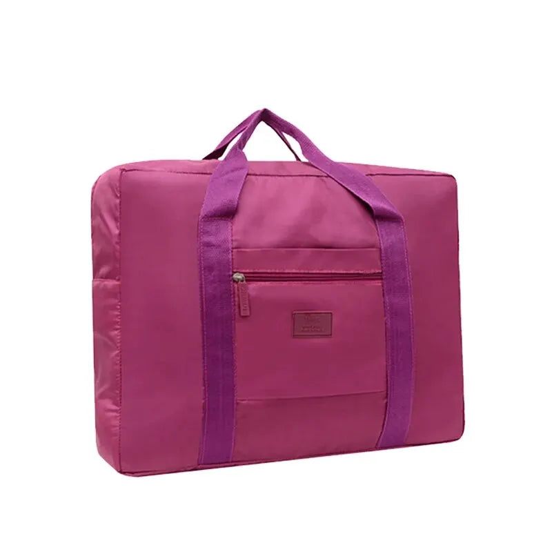 Lightweight Foldable Travel Duffel Bag Unisex Tote Carry-On Luggage for Weekenders Overnight Stays Trips Suitcase Organiser Bags