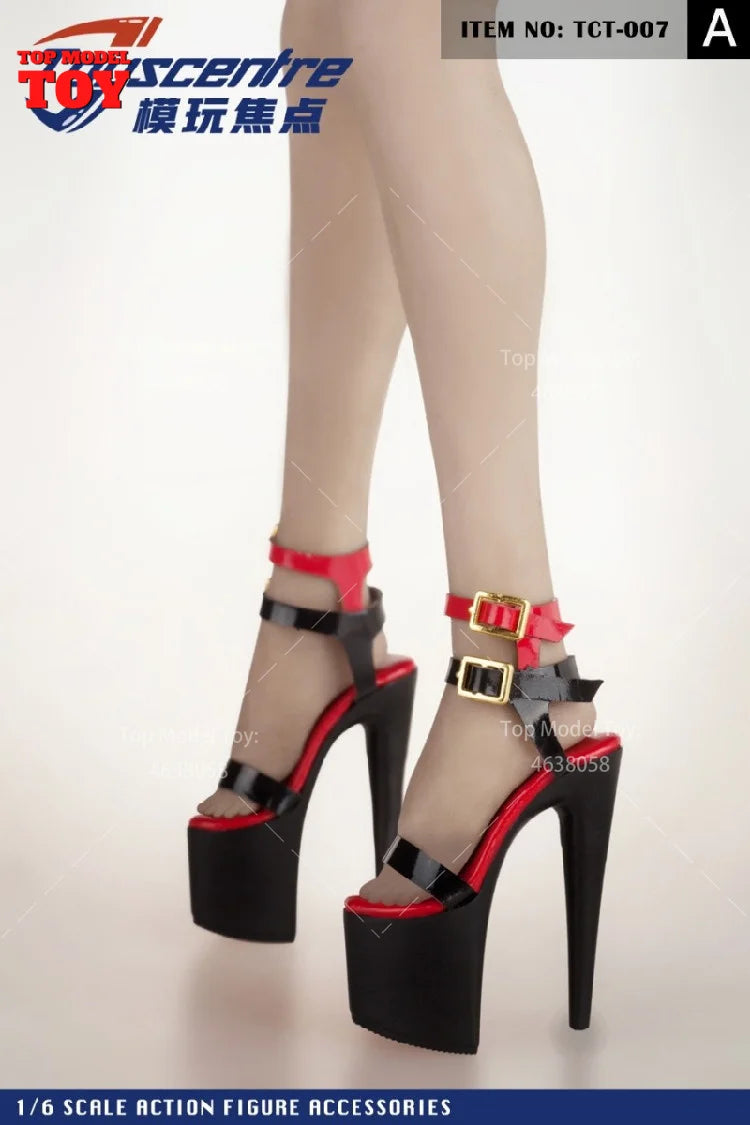 Toyscentre TCT-029 TCT-020 1/6 Female High Heels Boots Hollow Shoes Model TCT-003 4 5 6 7 8 9Fit 12'' Soldier Action Figure Body