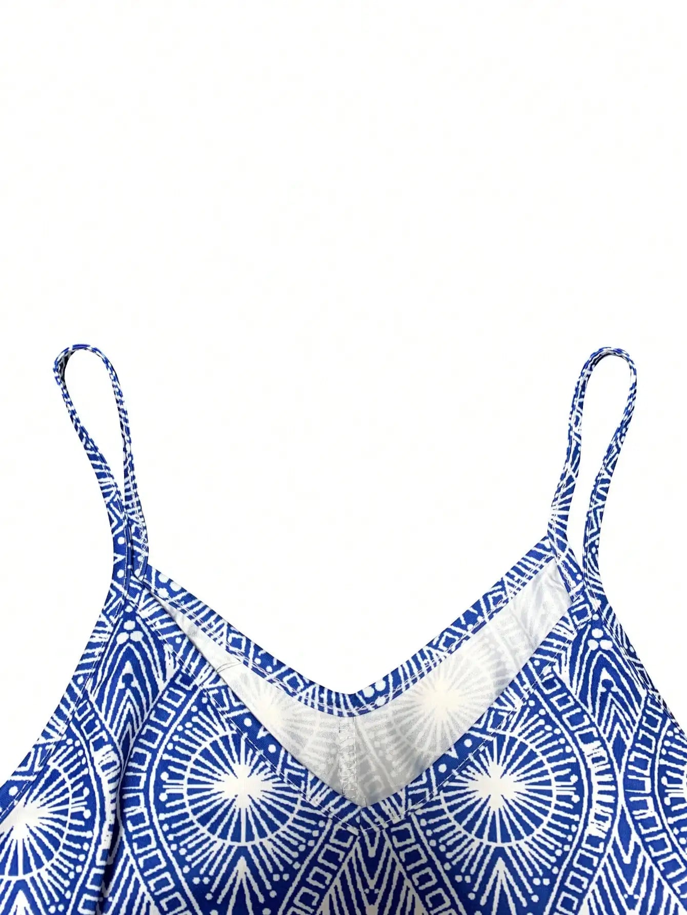 Womens Floral Strappy Sundress V Neck Sleeveless Beach Casual Summer Dress