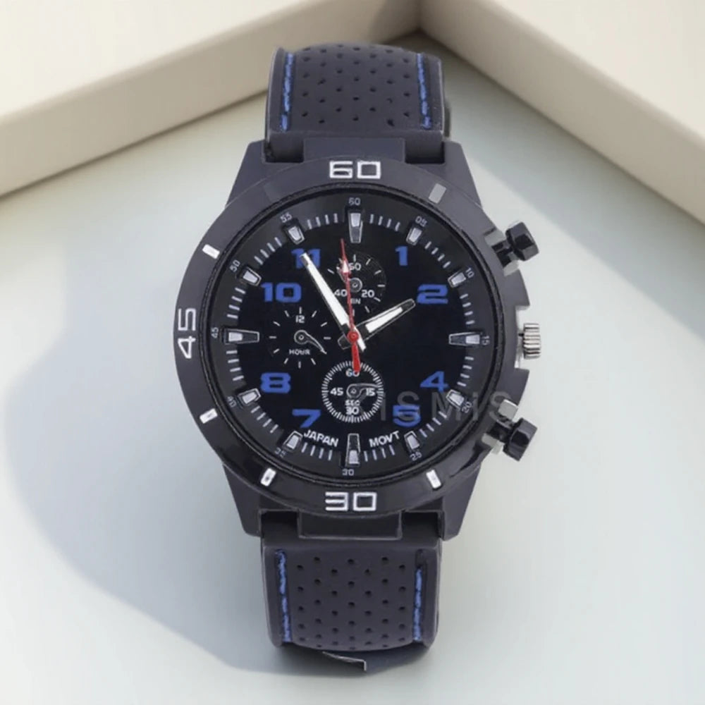Fashion Men Quartz Watch Business Style Leather Strap Wristwatch 4 Colors Available Stylish Timepiece