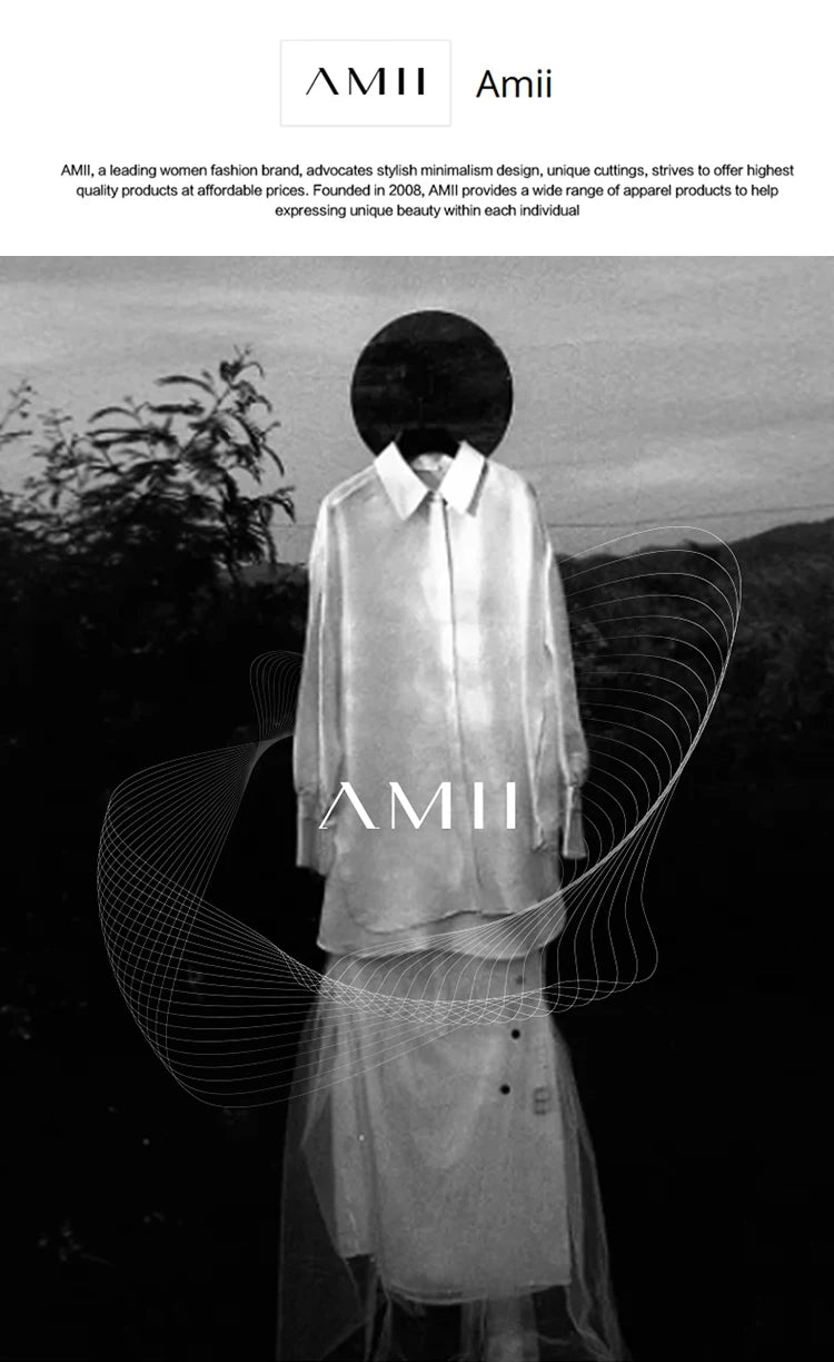 AMII Minimalism Sweaters Women 2024 Spring Street wear Spliced Knitted Top Drop Sleeve Loose Full Pullovers Sweaters 12344144