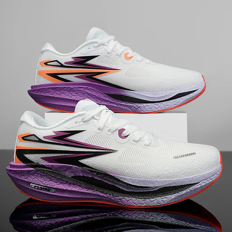 Men Running Shoes New Carbon Board Marathon Sports Shoes Breathable Lightweight Trend Women's  Athletic Sneakers